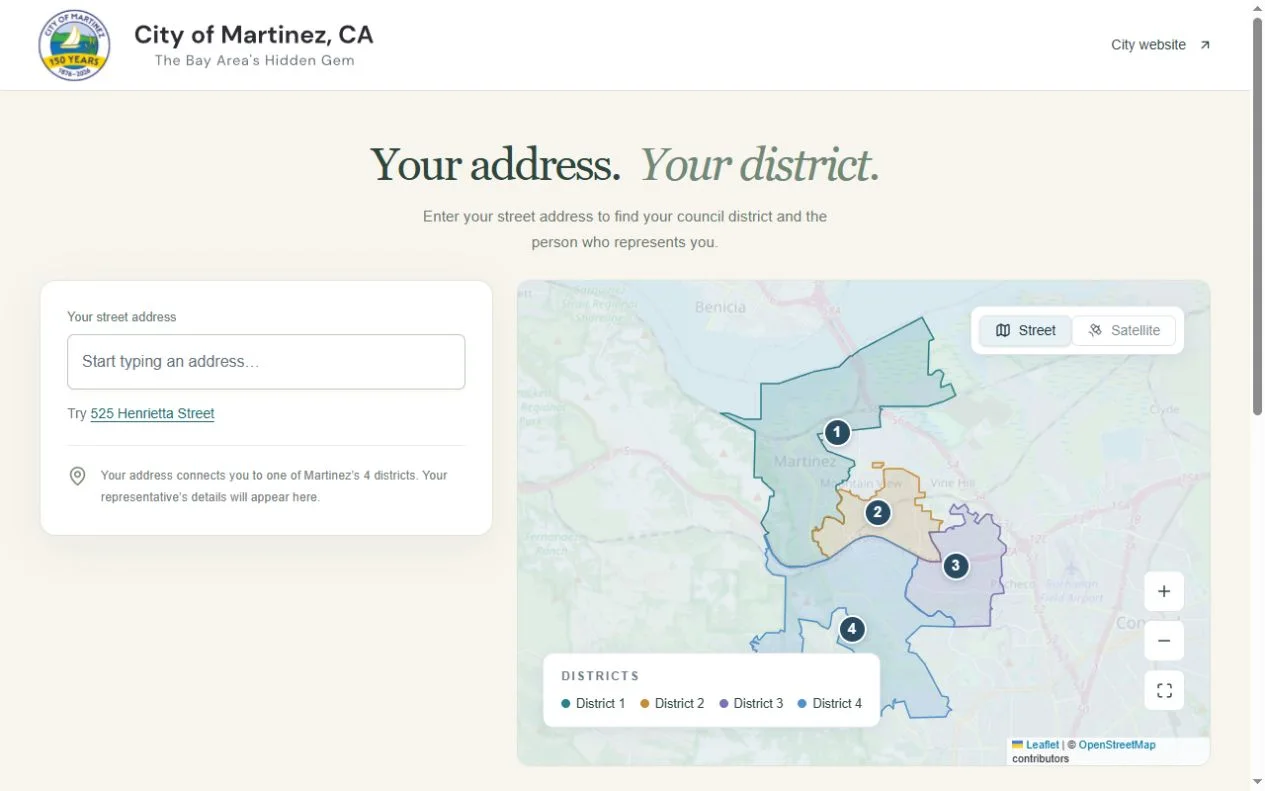 Martinez example of the Concierge lookup layout